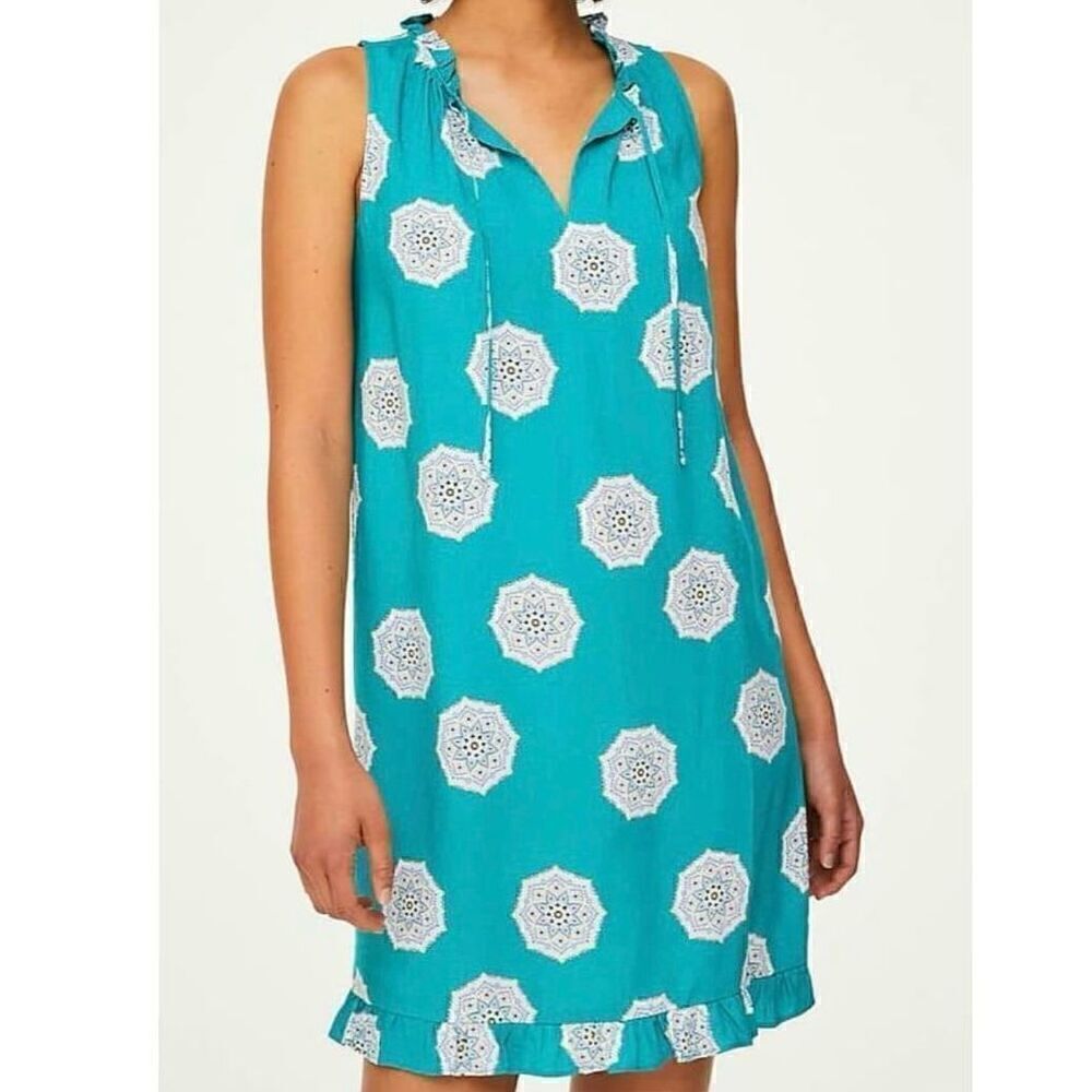 LOFT Ruffle Boho Sleeveless Mini Dress Size XS